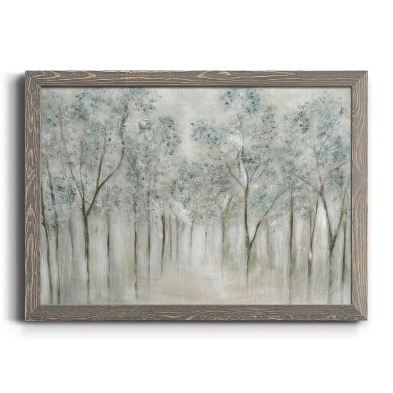«Neutral Spring», peinture sur toile encadrée, Toile avec cadre gris, H 20 po x l 17 po x P 1,5 po