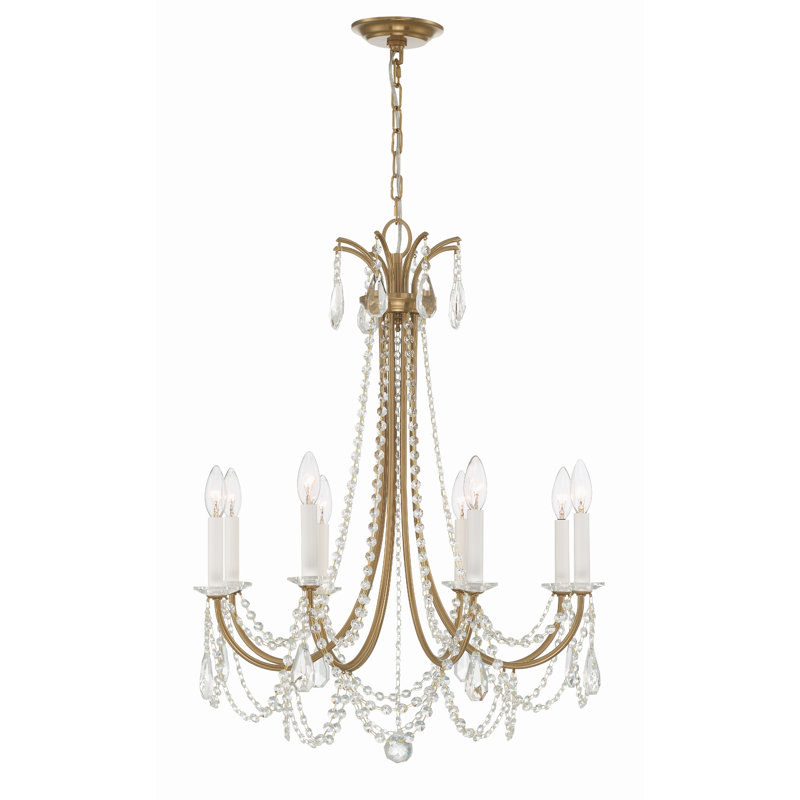 Lustre classique à 8 lumières Jacueline, Bronze/Doré