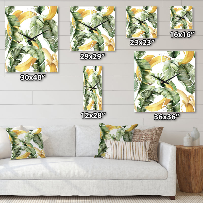 Horloge murale Ripe Bananas, Grand