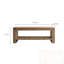 Table basse rectangulaire avec tablette de rangement