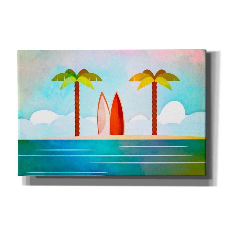 «Tropical Island» par Andrea Haase, estampe numérique sur toile, H 12 po x l 18 po x P 0,75 po