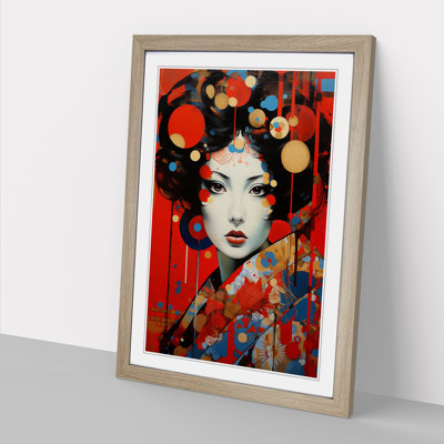 Geisha Dadaism Art - Framed Print