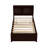 Twin Bed With Trundle,Bookcase,Espresso-490573845-490573928