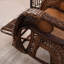 Chaise berçante en rotin naturel naturel
