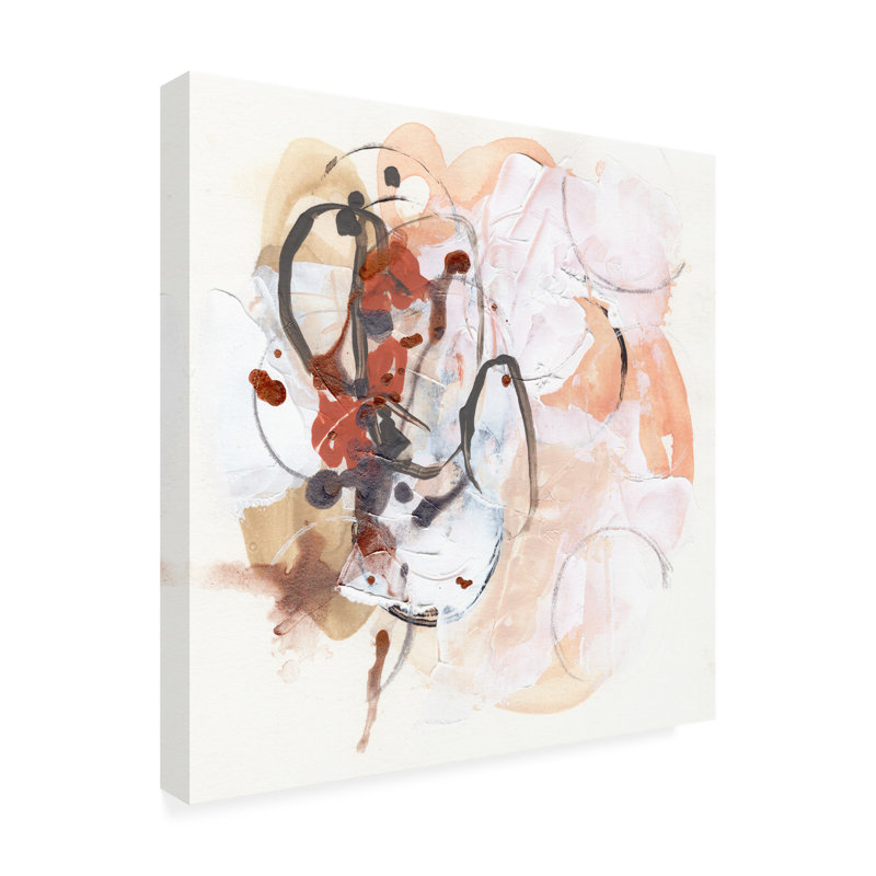 14" x 14" Abstract Multicolor Canvas Art