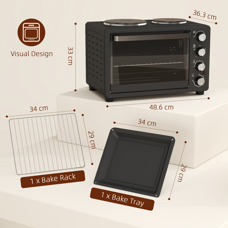 HOMCOM Toaster Oven