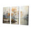 Ensemble de salon mural gris avec décorations fluviales «Forest River I»-107744895-107744897
