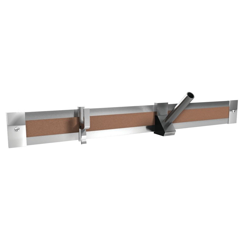 Rail cartographique en aluminium 2" avec insert de liège, 4' 'i, 1 par carton ghent, H 2 po x l 72,5 po x P 0,5 po