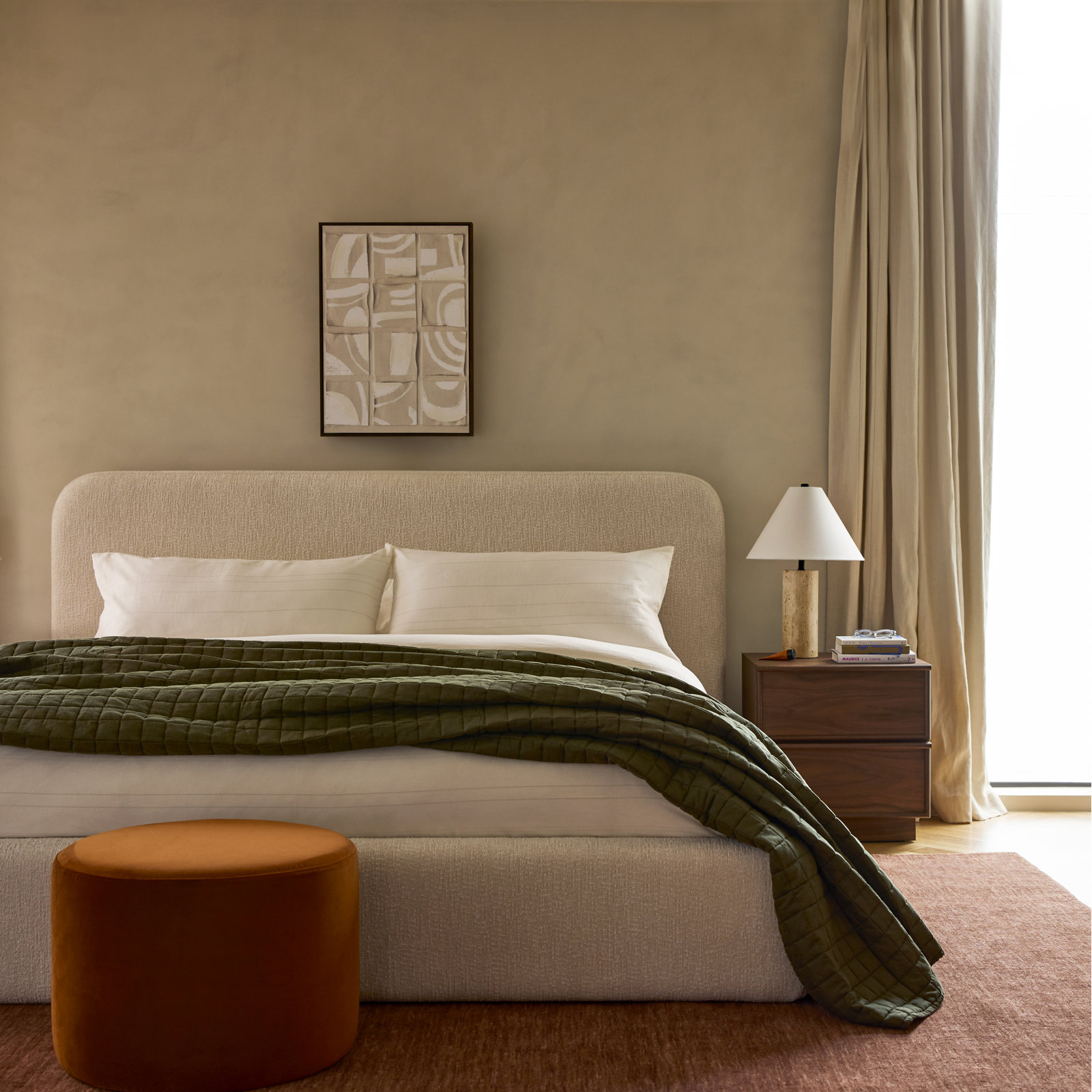 Althena Handmade Wool Copper Rug, Rectangle 9' x 12'