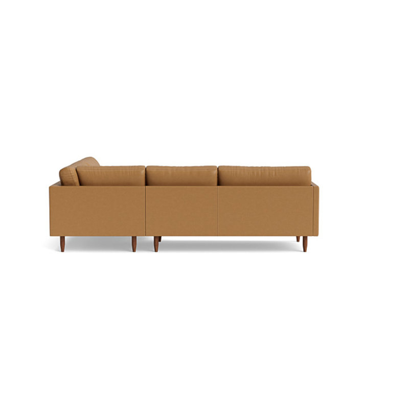 Skinny Fat Sectional, Leather - Butterscotch, Right Hand Facing