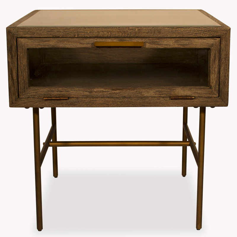 Francella Glass Top End Table