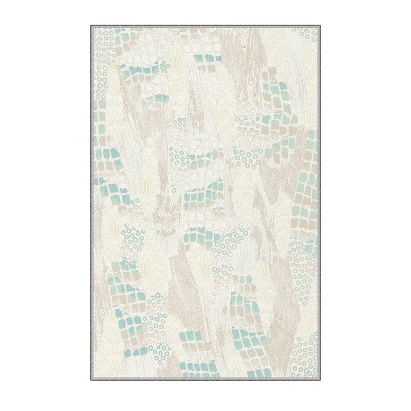 Luxurious 3D Printed Area Carpet, 5.9 x 9.2 Feet | 1% Polyester, .3 in Pile Height, 65 g/m² | Antibacterial & Non-Slip Underside, Machine Washable for Easy Care | Perfect for Living Room, Bedroom, or Office Décor