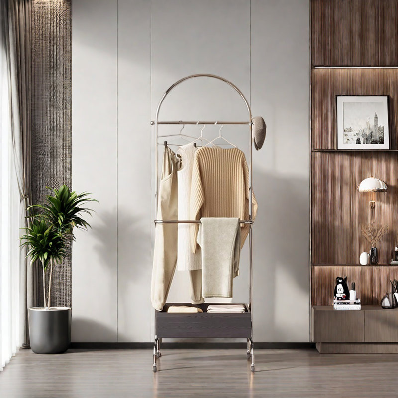 Storage Coat Rack with Braced Frame