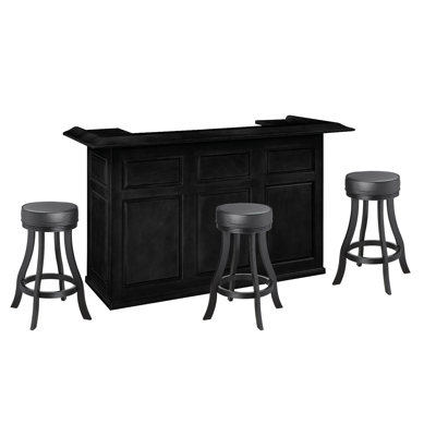Ensemble de bar 72 po avec trois tabourets de bar sans dossier par Ram