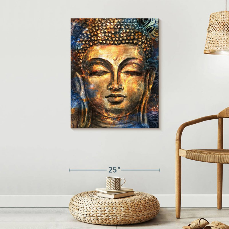 «Lord Buddha», reproduction sur toile, H 30 po x l 24 po x P 1,25 po
