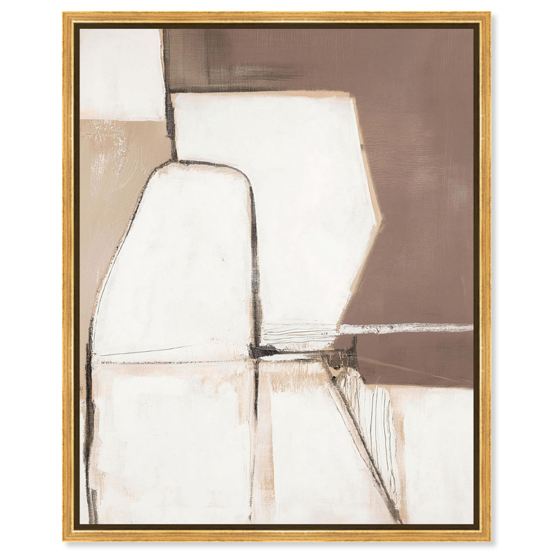 «Reclining Form III Brown Decor» par Art Remedy, H 30 po x l 36 po, Cadre blanc