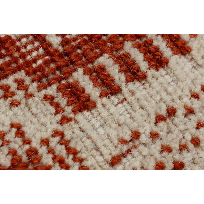 Lover's Knot Coverlet II Geometric Area Rug 7'6 x 9'6 in Rust