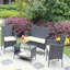 4 Piece Wicker Seating Group With Cushions-820665376