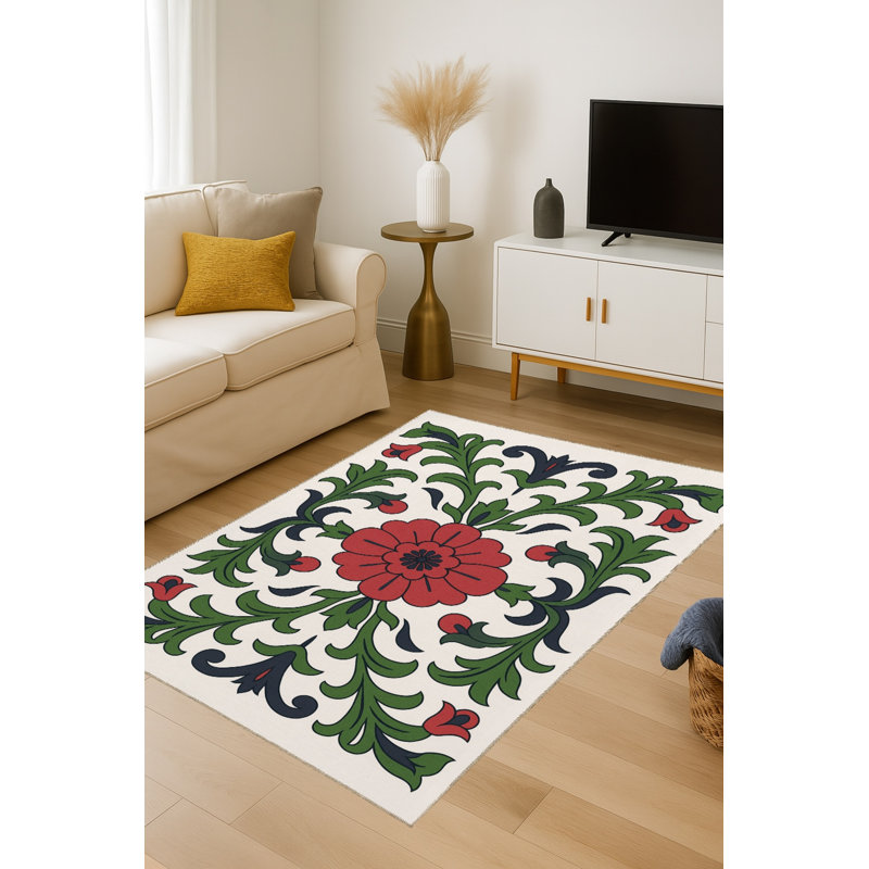 Tapis tissé crème Mosso, 2 pi 6 po x 9 pi 10 po
