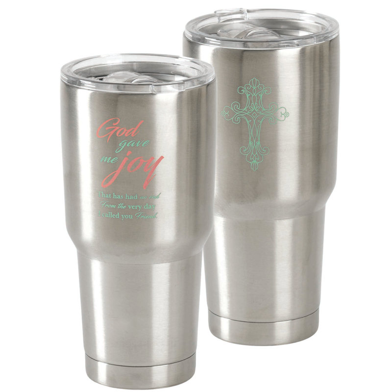 Gobelet de voyage en acier inoxydable 30 Oz God gave me Joy