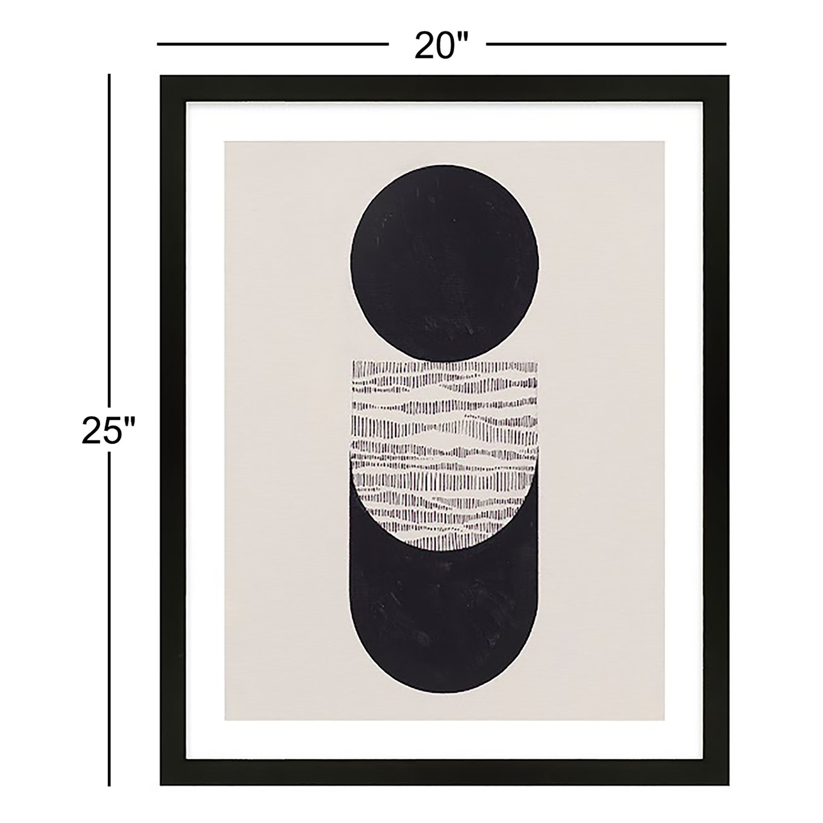 Brazos "Peripheries" 3-Piece Print Set, Black Framed, 20" W x 25" H
