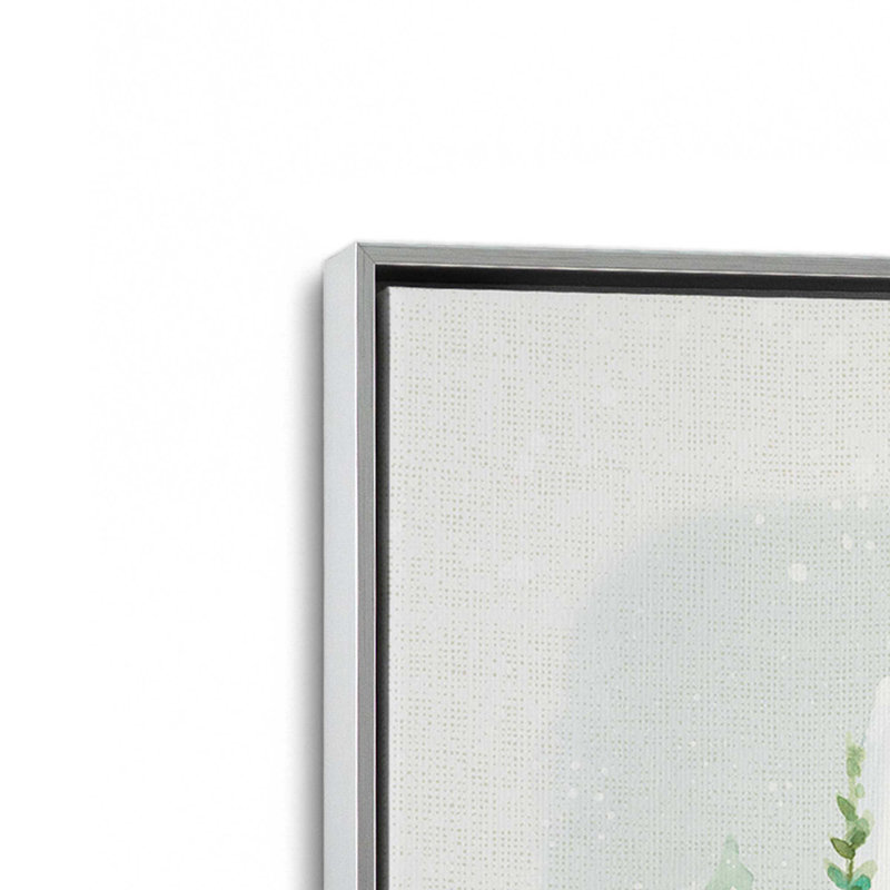 «Woodland Charm I», reproduction sur toile, Cadre flottant en chrome poli, H 16,75 po x l 16,75 po x P 1,75 po