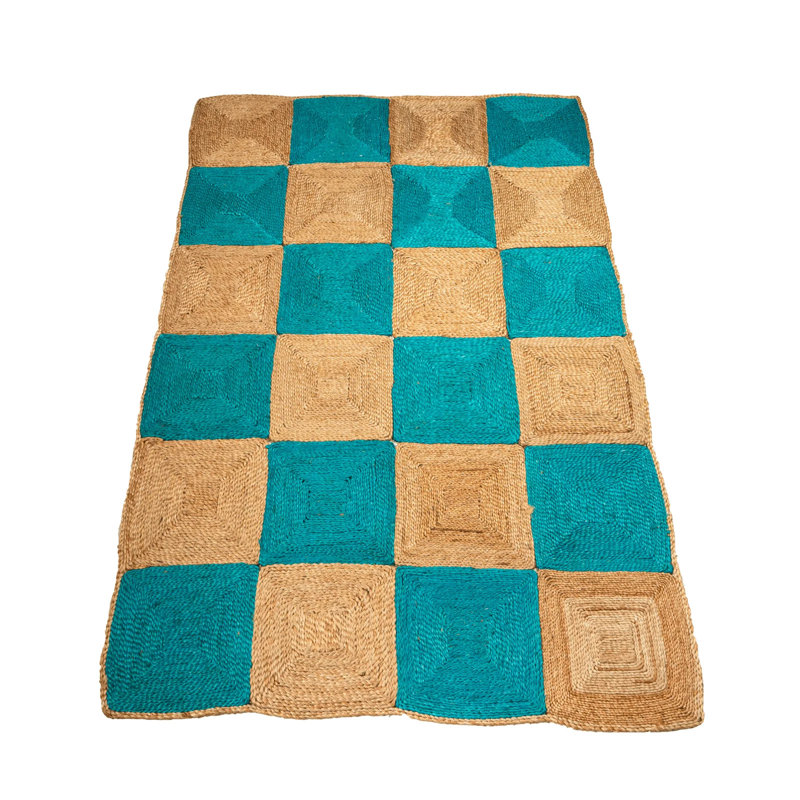 Tapis géométrique tissé à la main