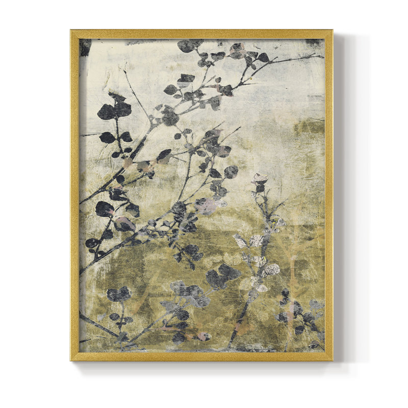 Reproduction encadrée sans cadre VII - bois massif, Or, H 14 po x l 11 po