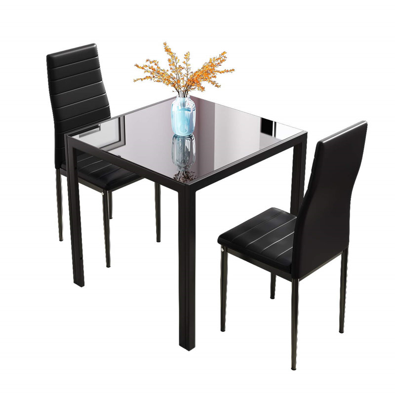 Otisco 2 - Person Dining Set, Black