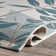 Tapis bleu sarcelle / ivoire Rowley