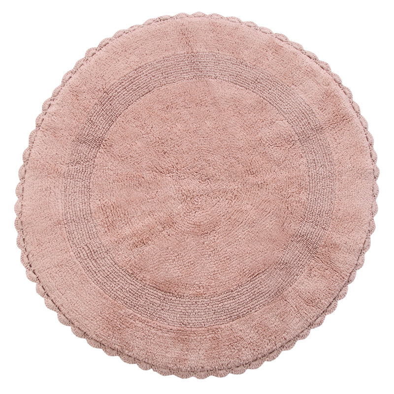 Jarris Cotton Bath Rug, Coral