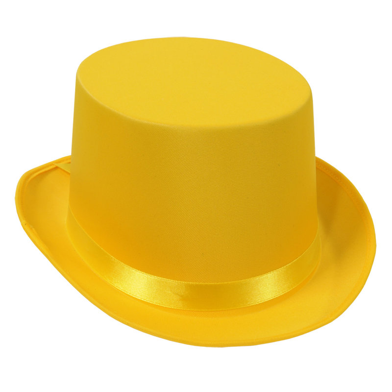 Chapeau supérieur satiné élégant - paquet de 6, Jaune