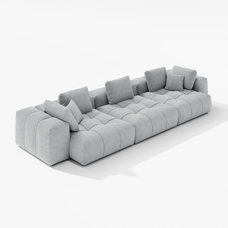 Canapé rembourré, canapé modulaire surdimensionné à 3 places avec canapé modulaire et canapé modulaire à assise profonde pour salon et chambre à coucher