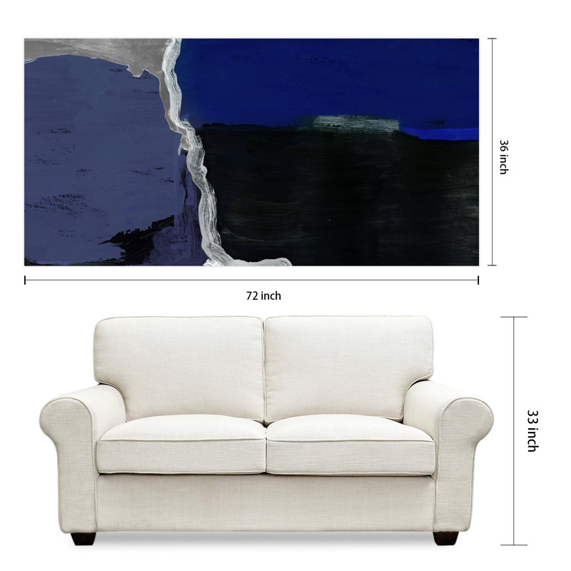 «Cobalt Abstract B», impression sur toile sans cadre