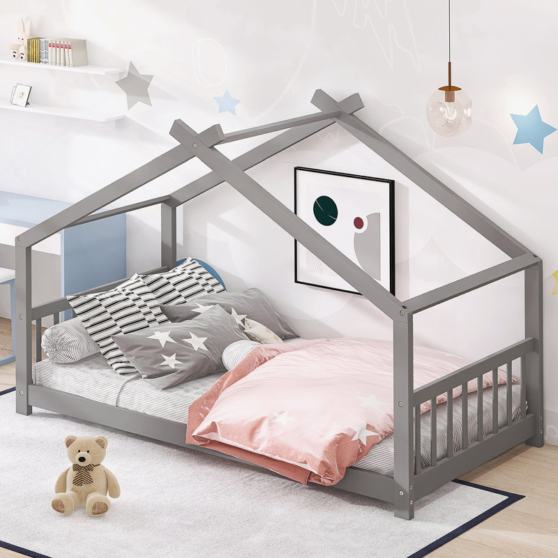 Lit en bois pour lit simple (ancien SKU: WF282521AAE), Grey
