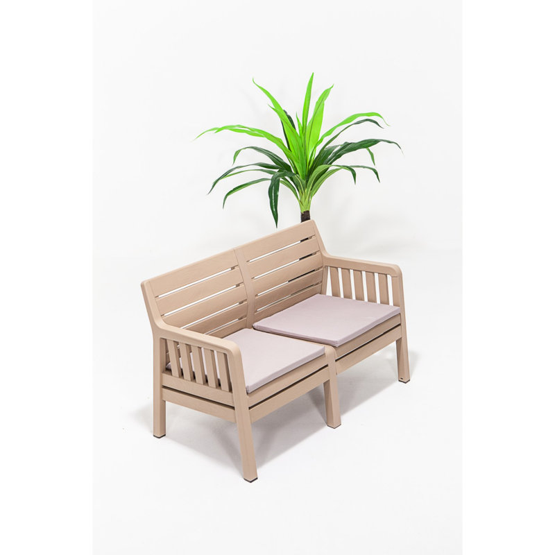 Cardamom Rectangle Aluminum Loveseat