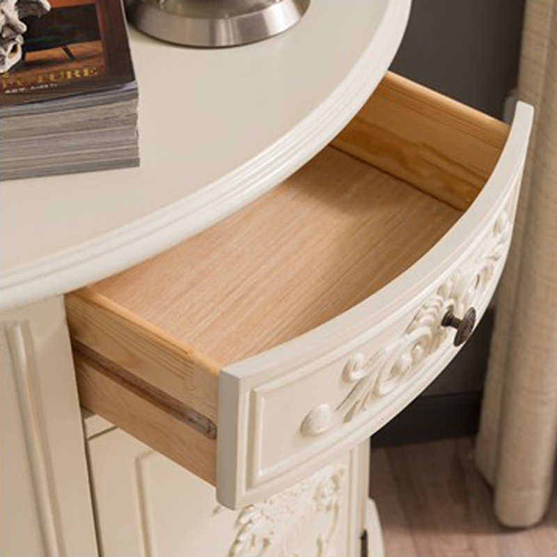 Corner Bookshelf Elegant Storage, (5 Shelves) 72.83"H x 19.69"W x 19.69"D, Off-White