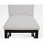 5 pièces pour la salle à manger: table rectangulaire contemporaine avec finition grise patinée et chaises rembourrées sur base foncée - une table, une base finie, une pièce sophistiquée