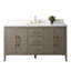 Meuble-lavabo simple 60 po avec plateau en marbre Chambery-100737603-100737604