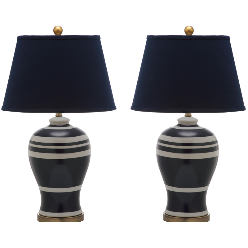 Ginger jar 29" lampe de table, Bleu marine