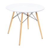 32" White Round Dining Table