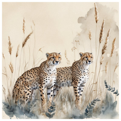 Couvre-lit matelassé guépard dans l'herbe toutes tailles