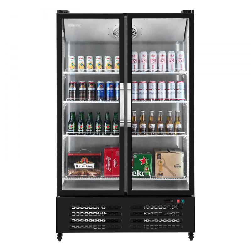Commercial Merchandiser Refrigerator 26.69 CU.FT Glass Door Beverage Fridge