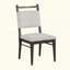 Ensemble de chaises de salle à manger 100% polyester rembourrées noyer foncé