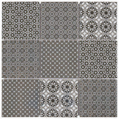Classico 4" Square 11-5/8 " x 11-5/8 " Porcelain Mosaic Floor & Wall Tile