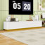 Meuble télé en bois avec tiroirs de rangement et base-357073138