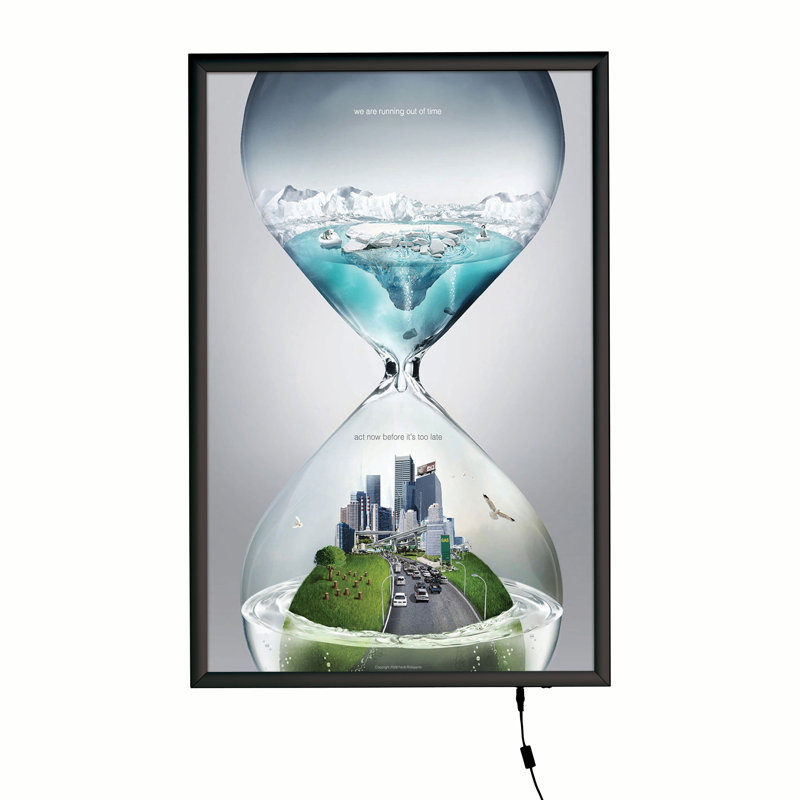 Boîte à affiche intelligente à DEL, 18 pi x 24 pi, Noir