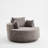55“ Wide Compression Modern Round Corduroy Barrel Chair With Channel Tufting-1291548053