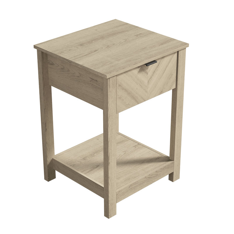 Table de chevet 1 tiroir H 23,2 po Aleshire, Chêne d'Oslo, 1