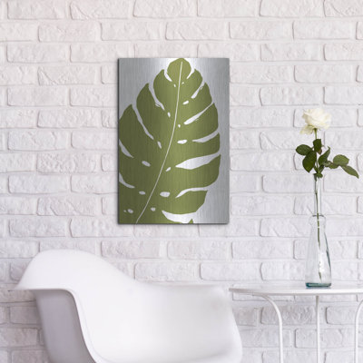 «Monstera» par Trish Sierer, Latitude Run®, art mural en métal, 16 po x 24 po